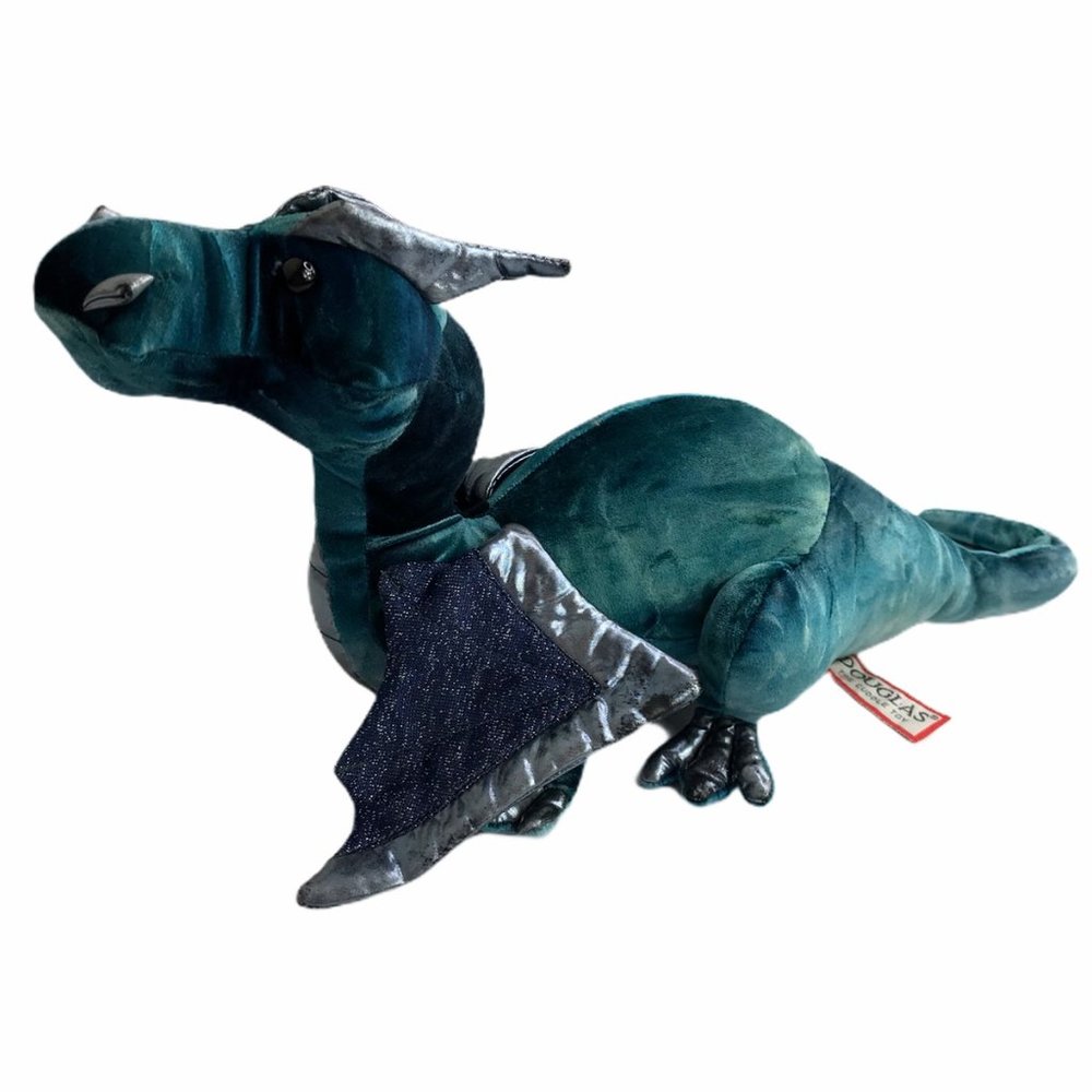 Douglas Dragon Plush Soft Toy Cuddle Teal Green